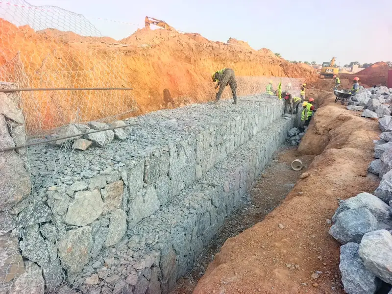 Akii Bua Memorial Stadium — Gabion Works — photograph 1